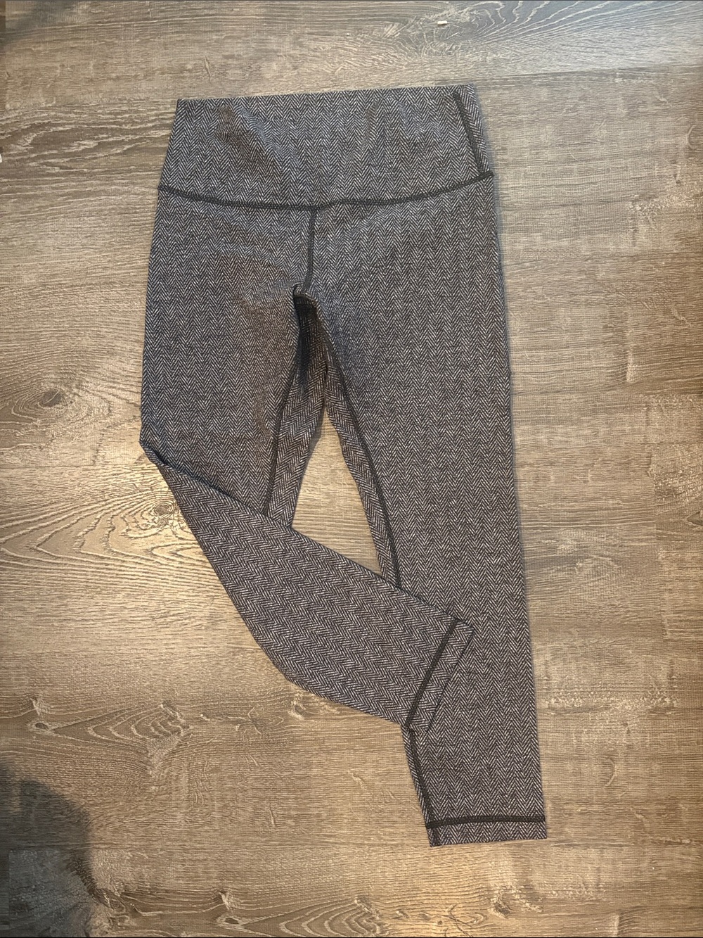 lululemon athletica Gray Herringbone High-Waist Leggings